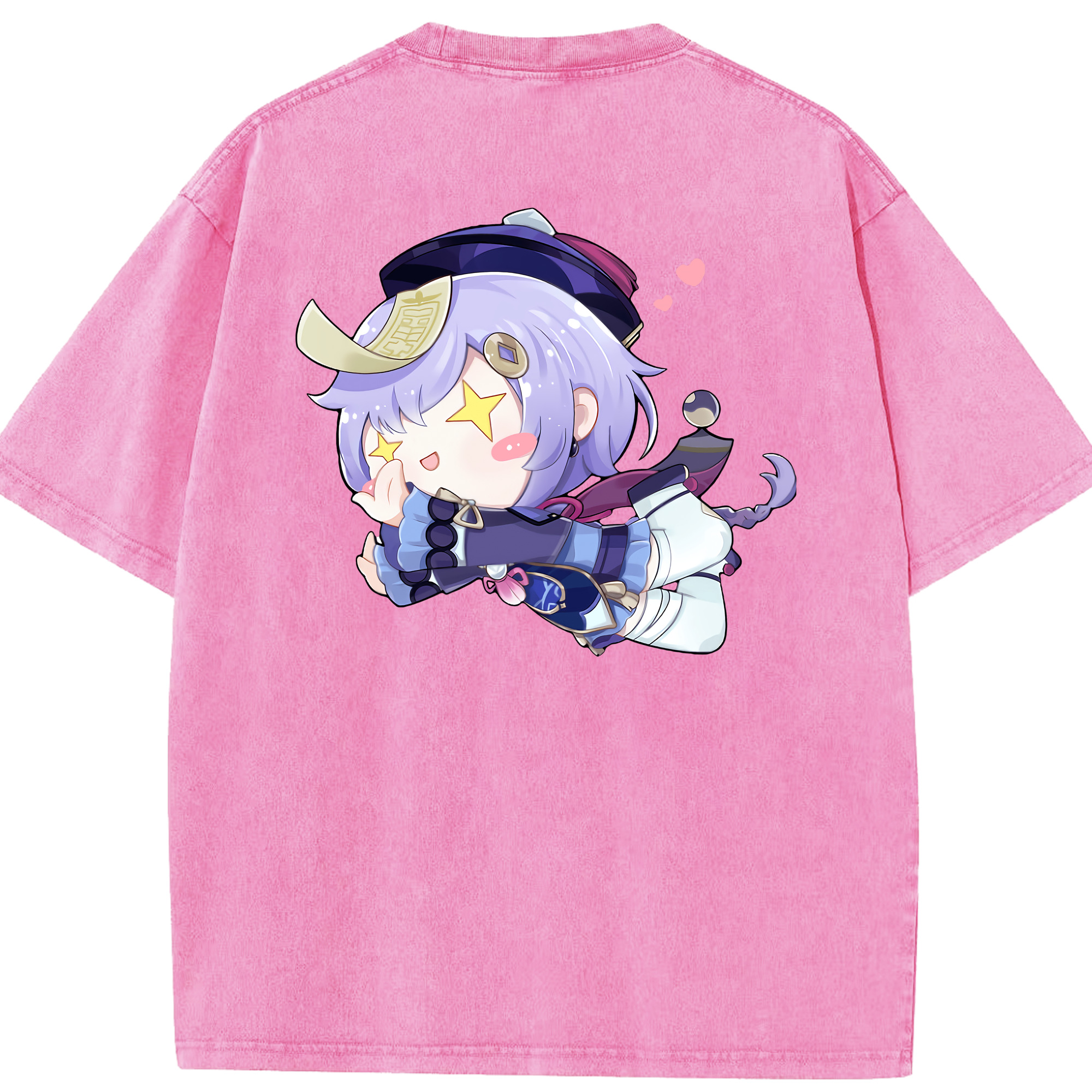 げんし神 七七 なな  genshin Nana 綿100% ヴィンテージ風 半袖Tシャツ（背面プリント）